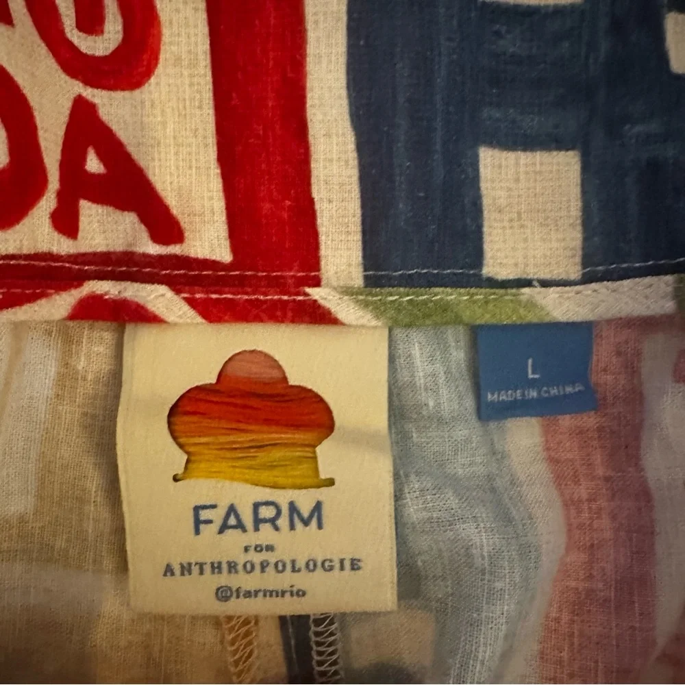 FARM Rio Multicolor Patchwork Wide-Leg Pants - Green, Blue, Red, Yellow - Picture 6 of 12